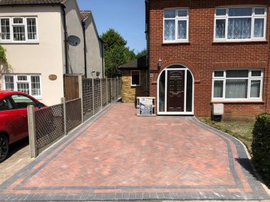 block paving driveway after